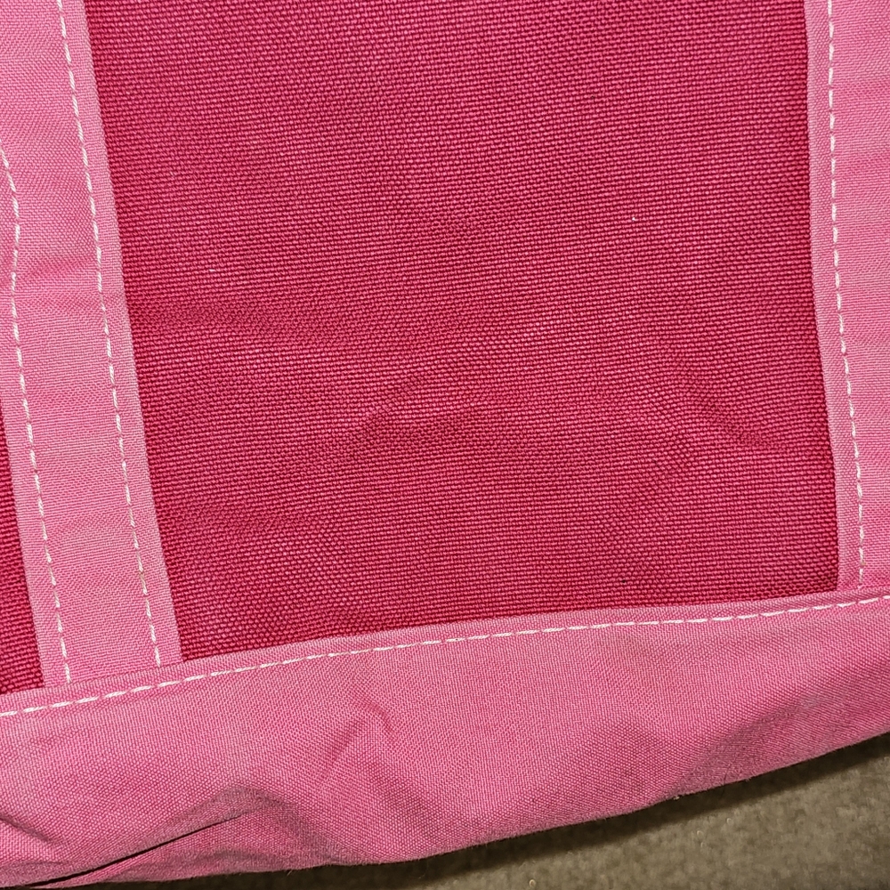L.L Bean Boat And‎ Tote Bag XL Pink 90s Embroidered Megan Canvas Cotton USA Vtg - Picture 13 of 15
